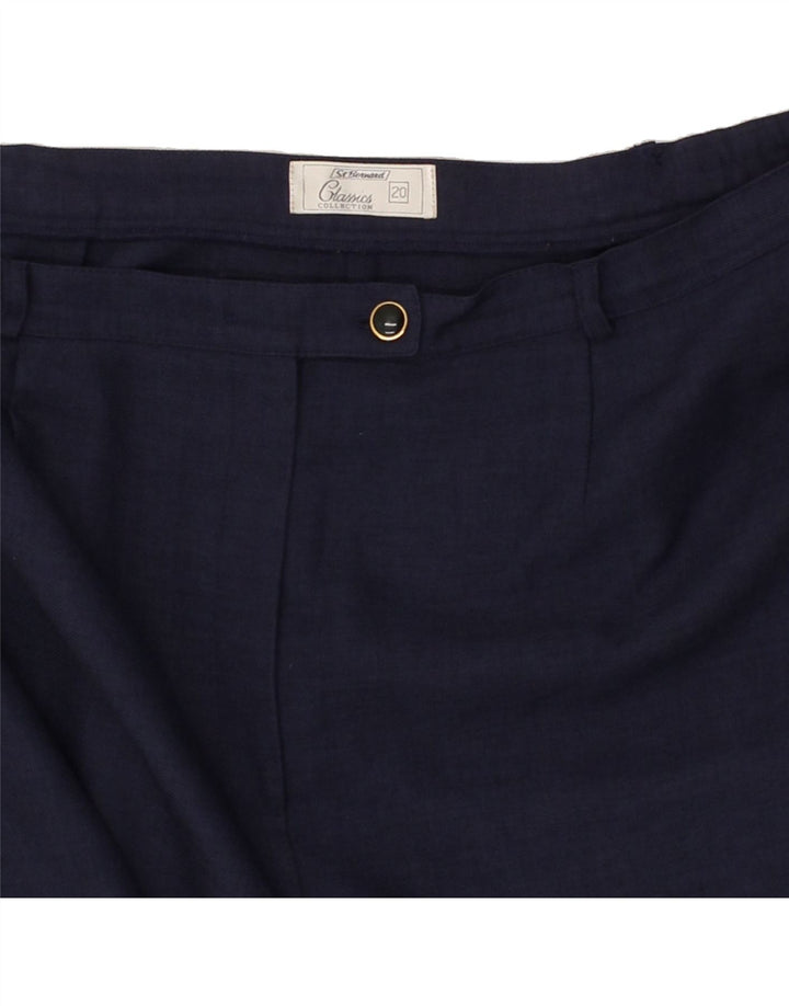 ST. BERNARD Womens Classics Slim Casual Trousers W38 L29 Navy Blue Vintage St. Bernard and Second-Hand St. Bernard from Messina Hembry 