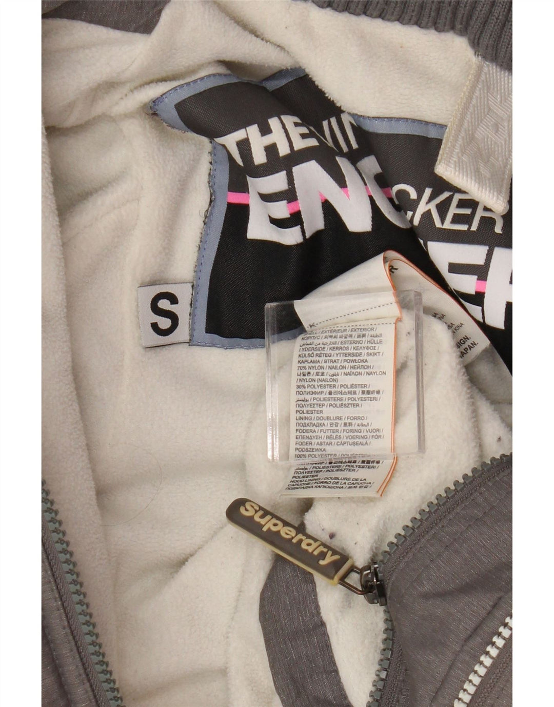 Superdry ženska jakna Windattacker Graphic vjetrovka UK 10 mala siva