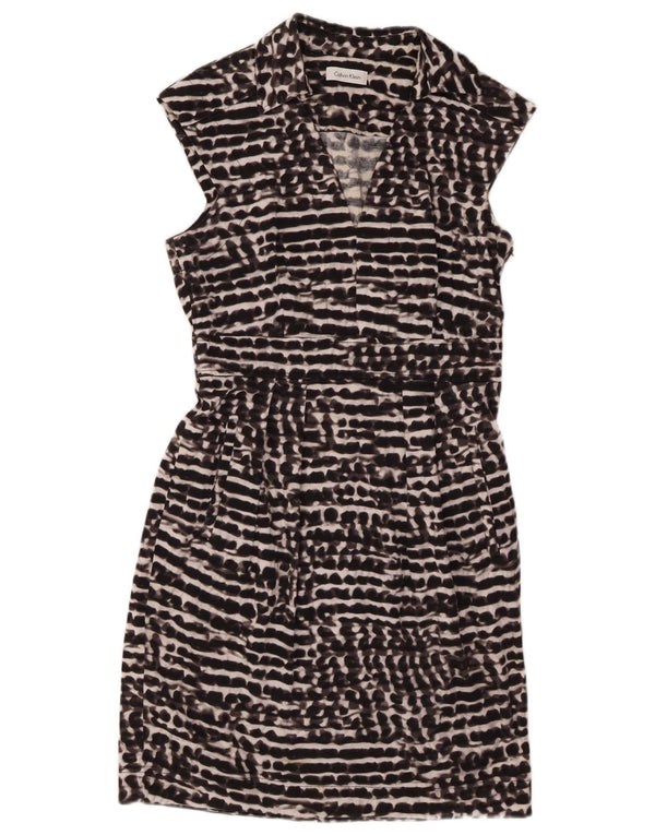 CALVIN KLEIN Ženska plašt haljina bez rukava UK 10 Mala crna s mrljama