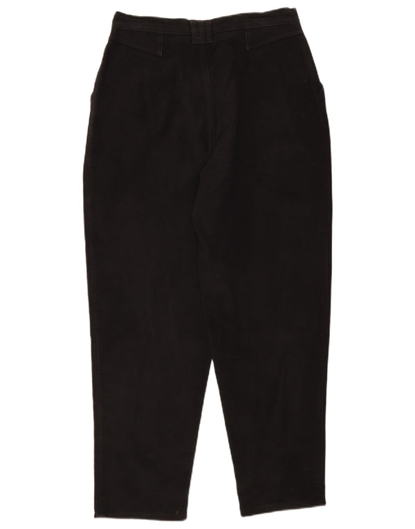 Funky ženske sužene chino hlače IT 46 Large W30 L28 crni pamuk