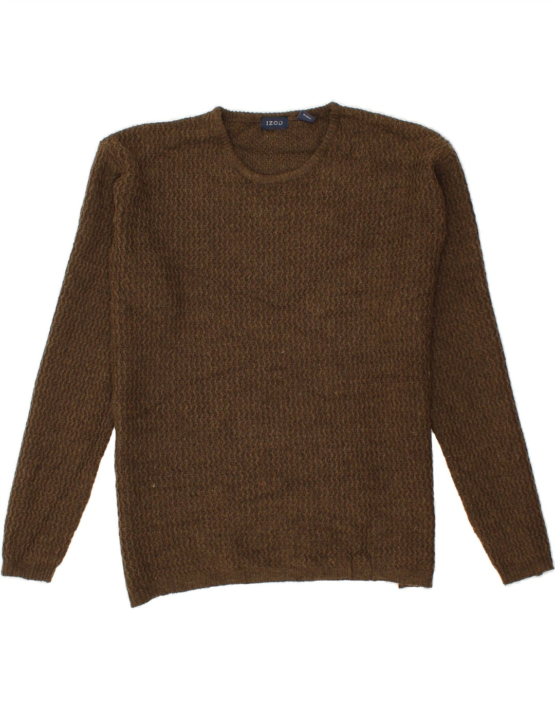 IZOD Mens Crew Neck Jumper Sweater Large Brown Acrylic Vintage Izod and Second-Hand Izod from Messina Hembry 