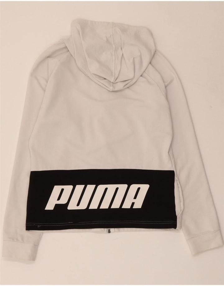 PUMA Ženska majica s kapuljačom s patentnim zatvaračem UK 10 Small White Colourblock