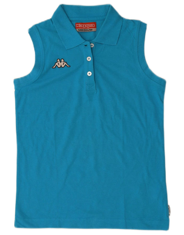 Kappa ženska polo majica bez rukava UK 12 srednje plavi pamuk