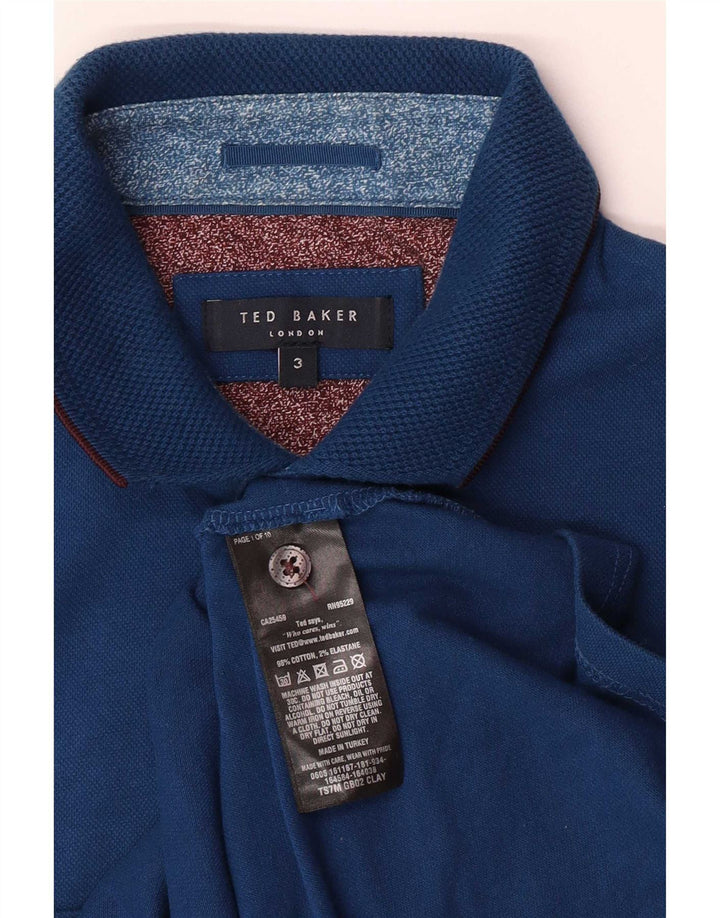 Ted Baker muška polo majica veličina 3 srednje plavi pamuk