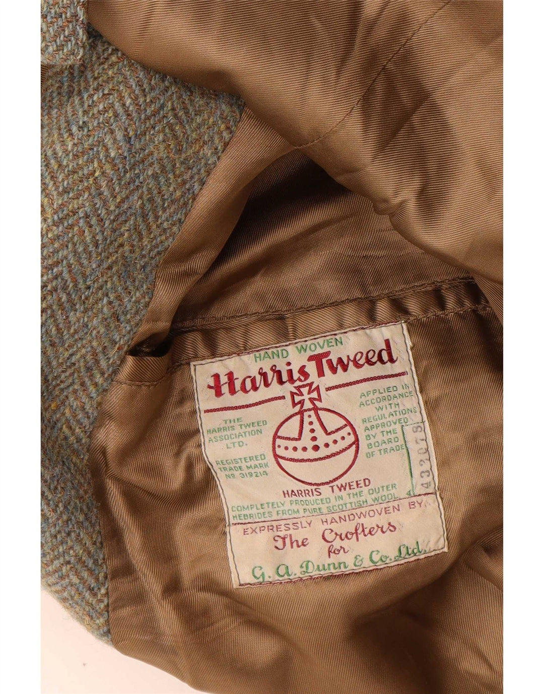 Dunn &Co muške Harris Tweed UK 40 Large Brown Wool Classic