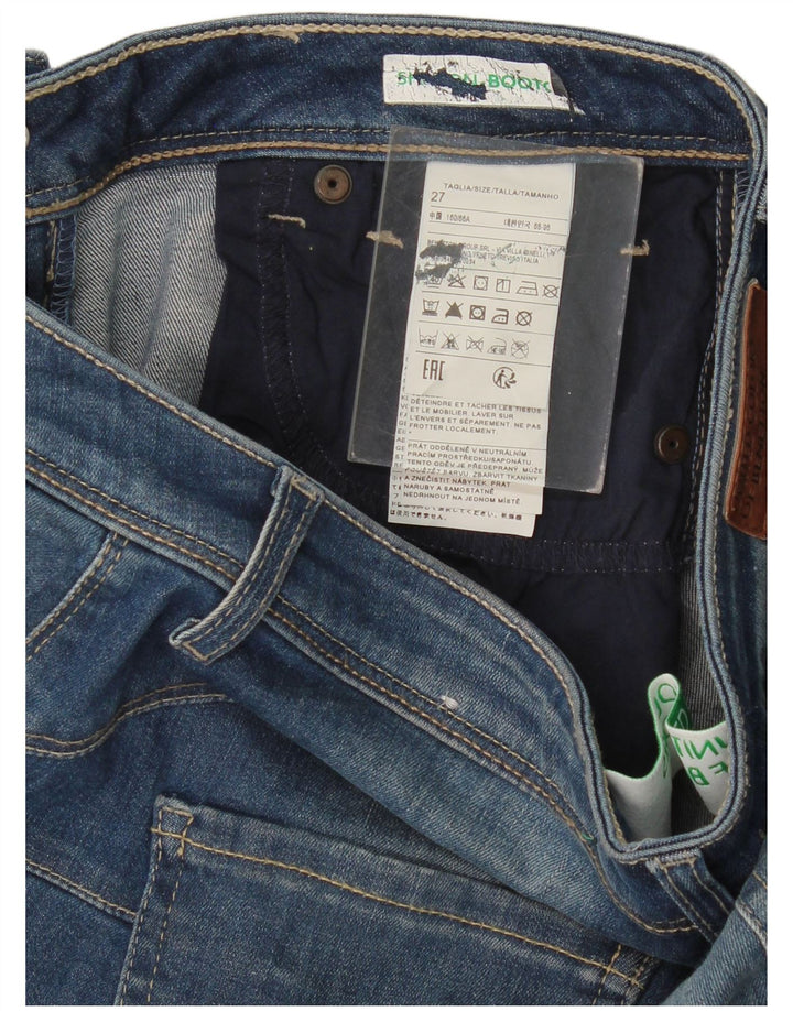 Ženske traperice Benetton Bootcut W27 L28 Plavi pamuk