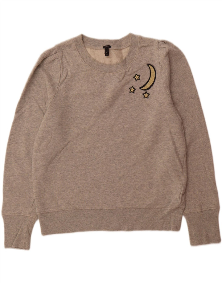 J. CREW Girls Sweatshirt Jumper 11-12 Years Medium Grey Cotton