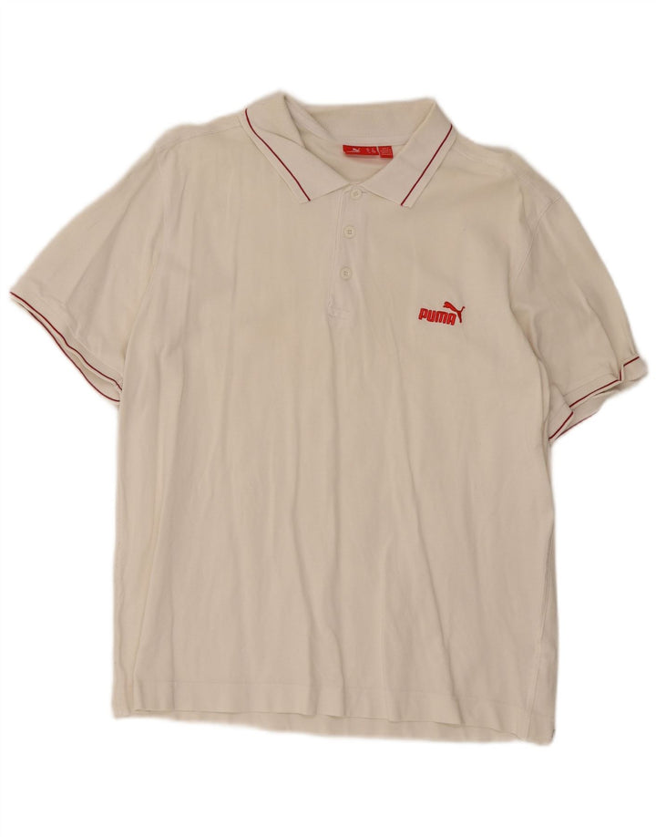 Puma muška polo majica Srednje bijeli pamuk
