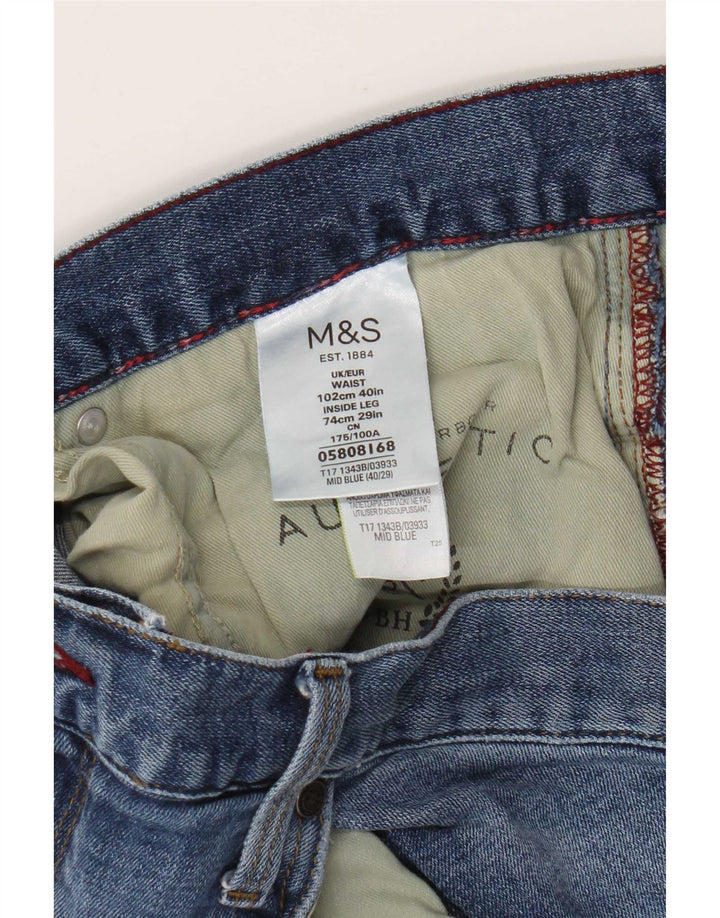 Marks & Spencer muške ravne traperice W40 L29 plavi pamuk