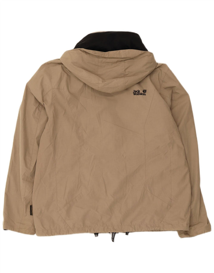 Jack Wolfskin muška kišna jakna s kapuljačom UK 36/38 srednje bež poliester