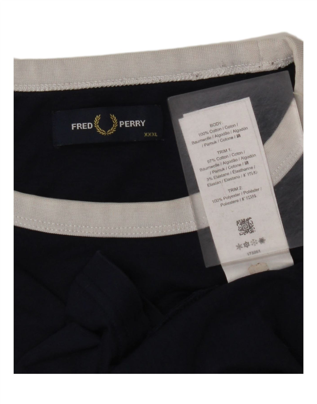 FRED PERRY Muška majica kratkih rukava s grafičkim motivima 3XL tamnoplavi pamuk u blokovima boja