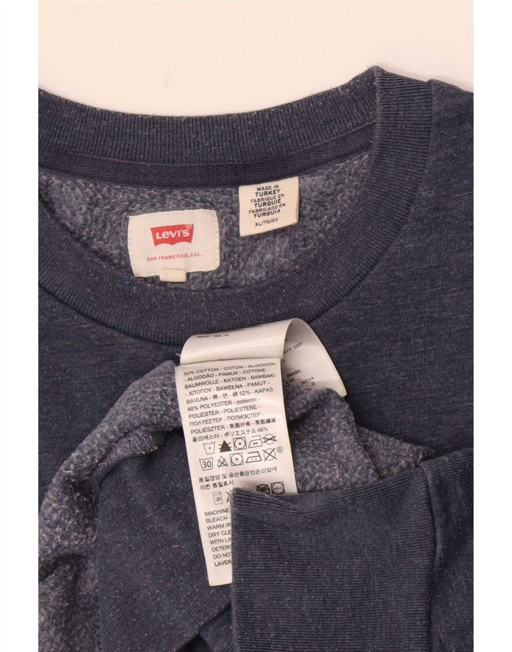 Levi's muška majica s grafičkim motivima XL tamnoplavi flekasti pamuk