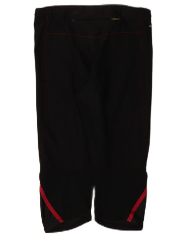 Nike Ženske Dri Fit Capri Leggings UK 10 Small Black Colourblock