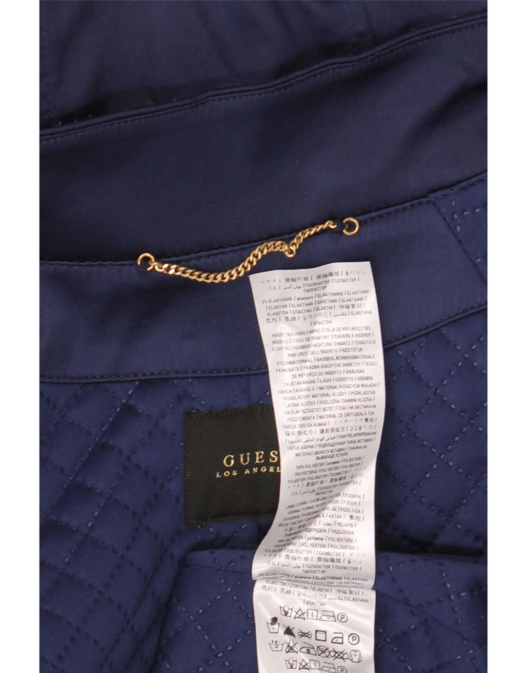 GUESS ženska velika parka jakna s kapuljačom UK 12 Srednje tamnoplava