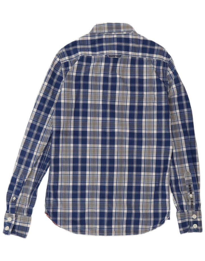 SUPERDRY muška košulja, mali plavi karirani pamuk