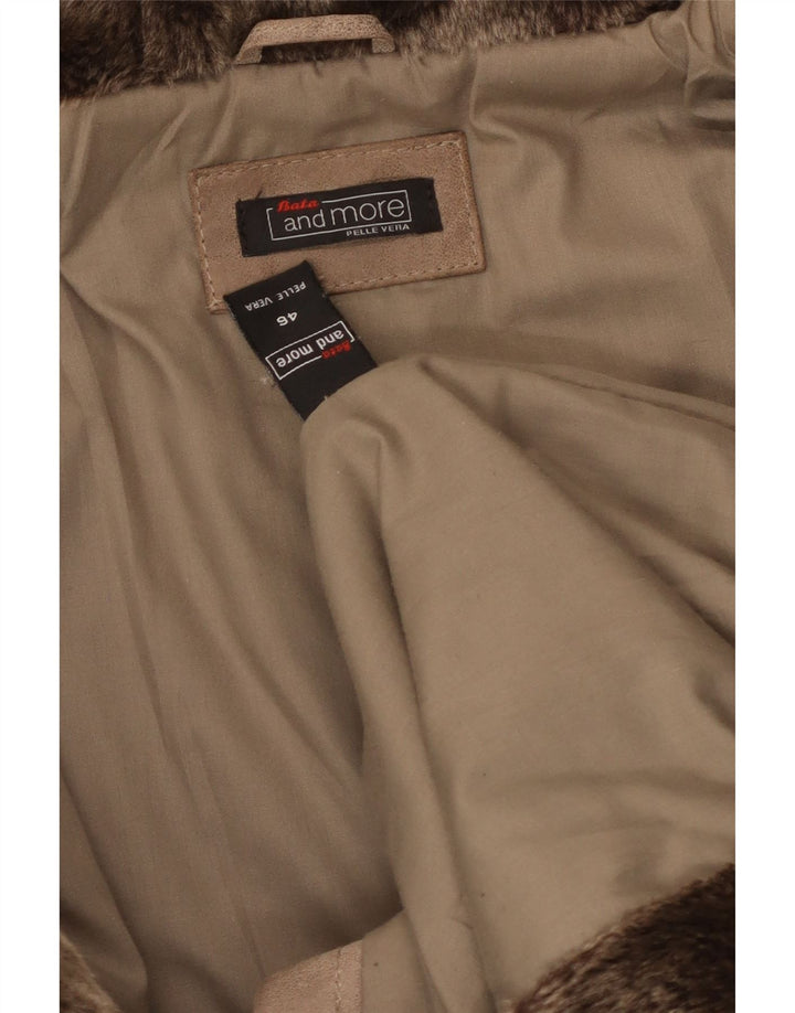 Bata and More Ženska jakna od brušene kože s kapuljačom IT 46 velika bež koža