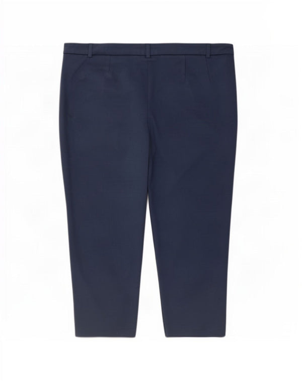 Marks & Spencer ženske Capri hlače UK 22 3XL W44 L20 Plava viskoza