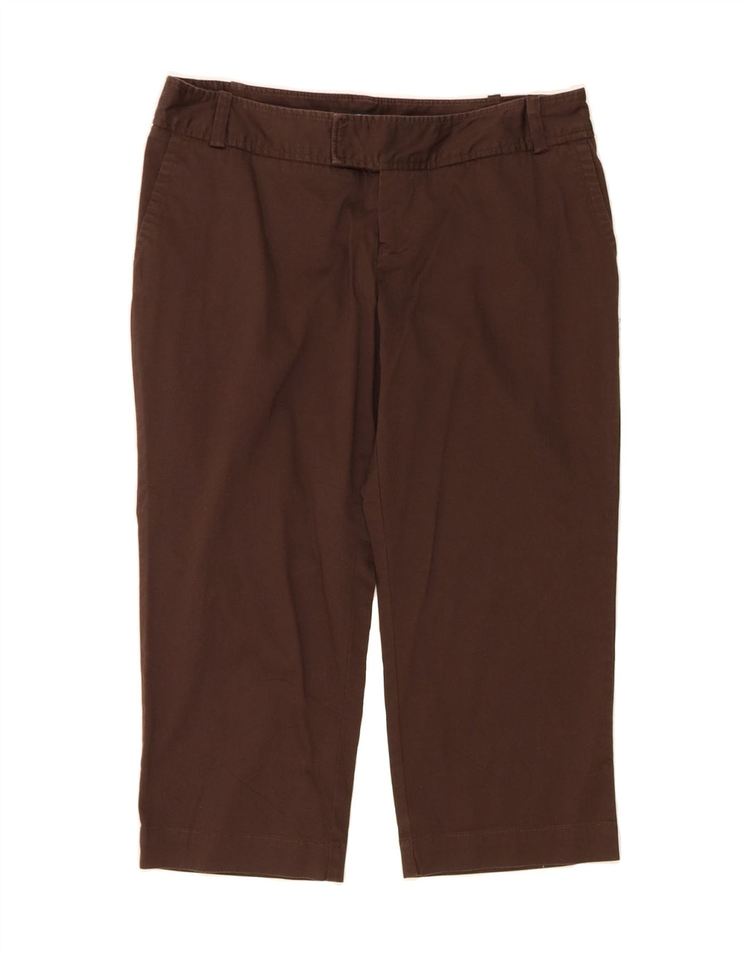 MOSSIMO Womens Stretch Straight Capri Trousers US 10 Large W34 L21 Brown Vintage Mossimo and Second-Hand Mossimo from Messina Hembry 