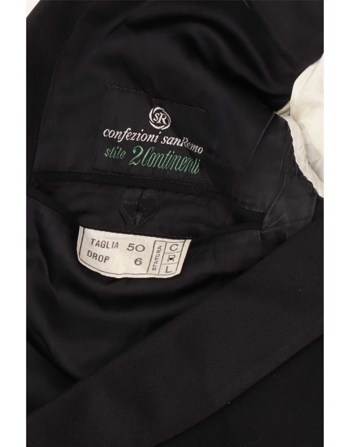 San Remo muška jakna s jednim gumbom IT 50 Large Black Virgin Wool
