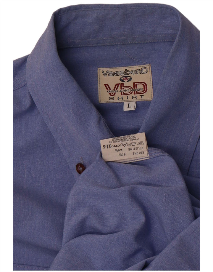 Vagabond muška košulja Large Blue Pamuk
