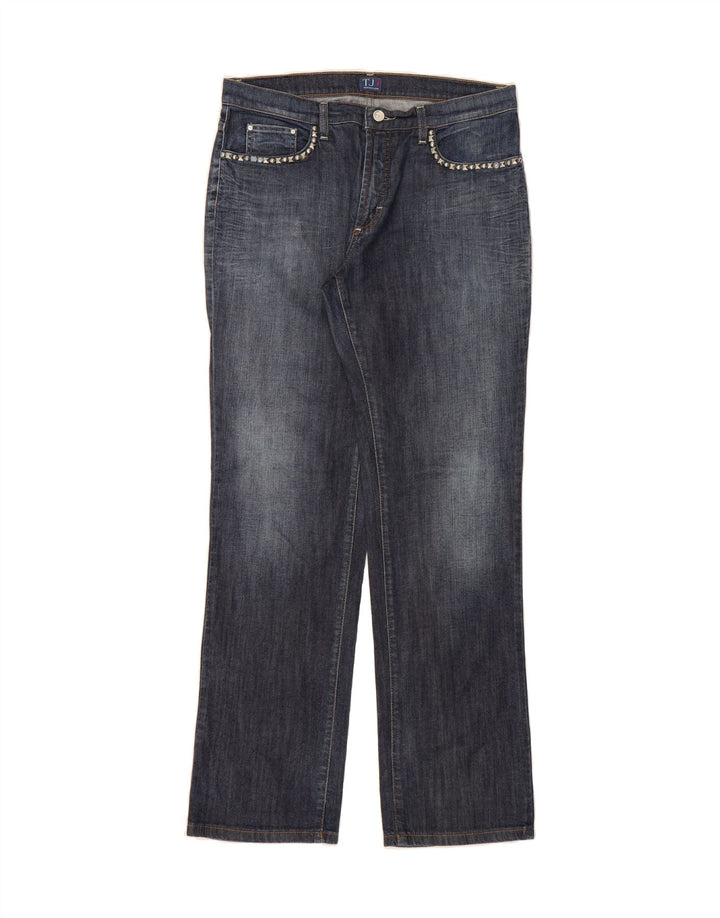 TRUSSARDI Womens Straight Jeans W34 L32 Blue Cotton Vintage Trussardi and Second-Hand Trussardi from Messina Hembry 