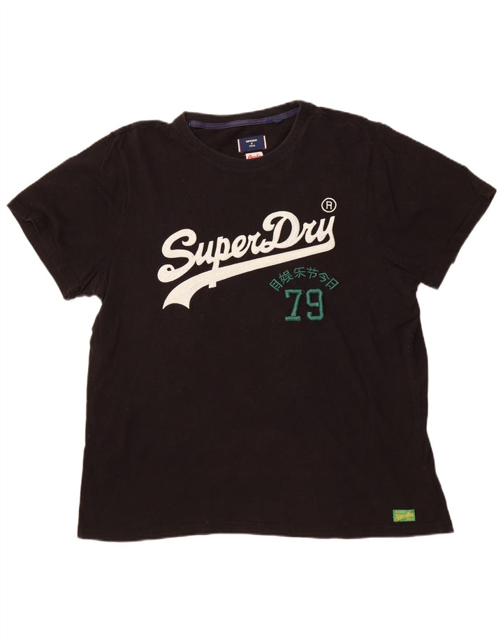 SUPERDRY muška majica kratkih rukava s grafičkim motivima 2XL crni pamuk