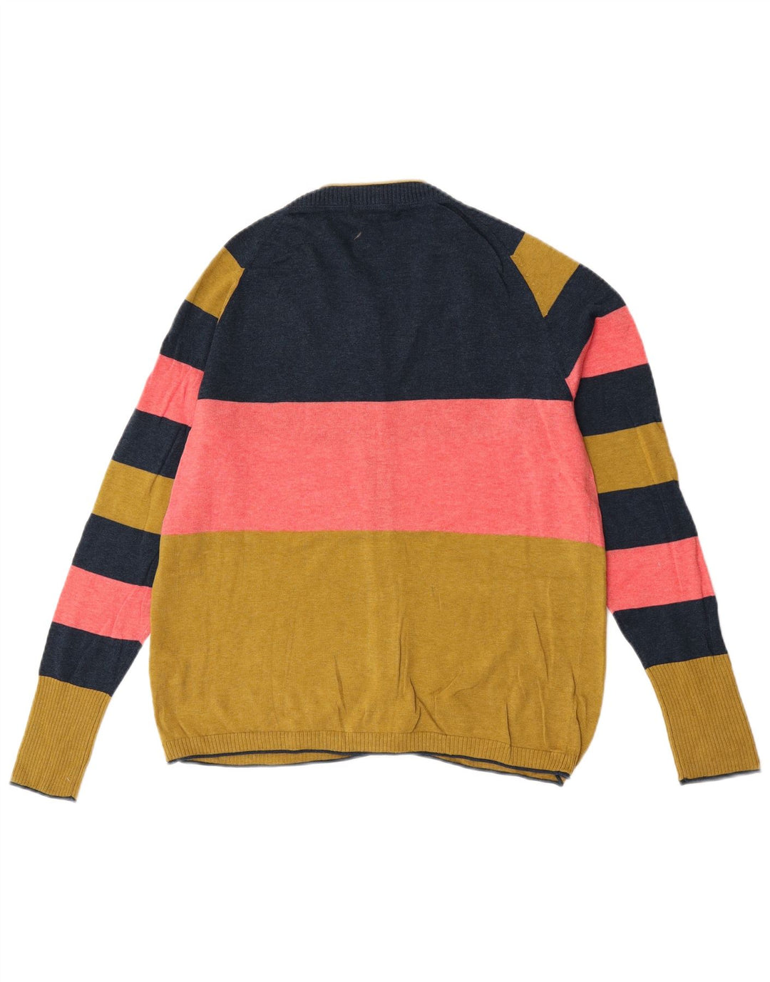 Bijeli ženski kardigan džemper UK 14 velikih raznobojnih blokova boja