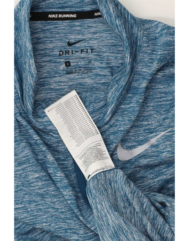 Nike Dri Fit majica s izrezom s patentnim zatvaračem Gornji dio trenirke male plave boje