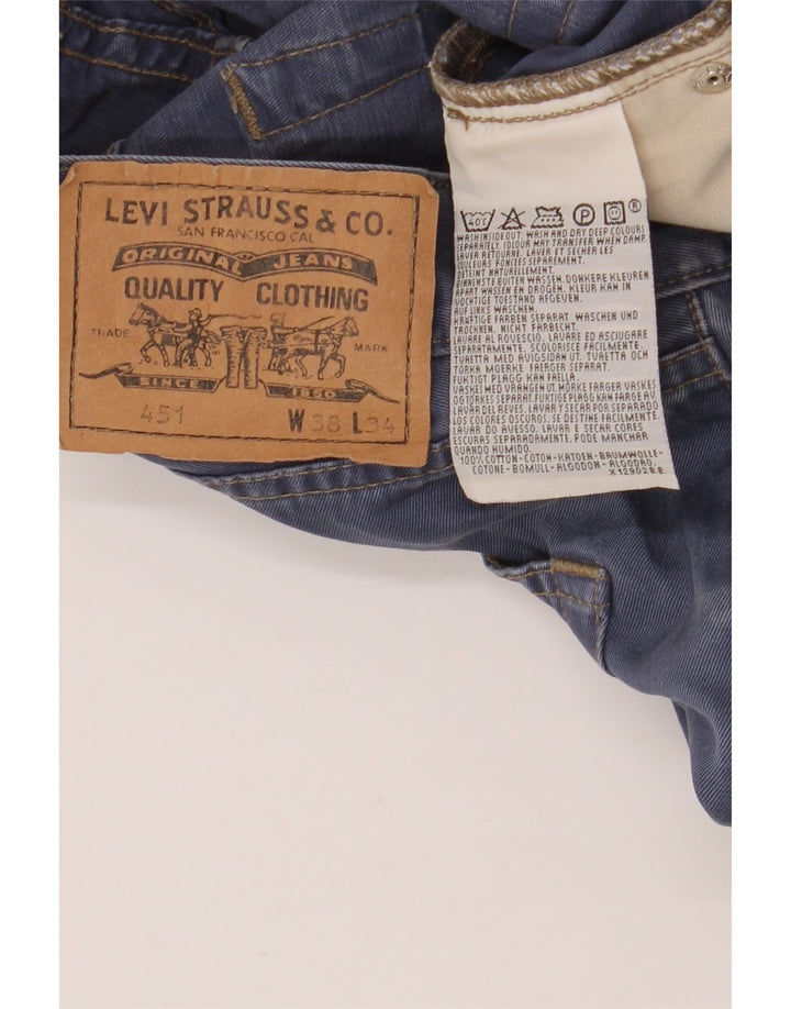 LEVI'S Muške 451 sužene traperice W38 L30 Plavi pamuk
