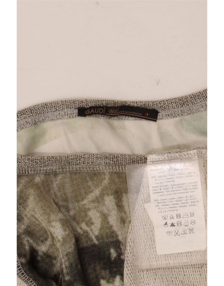 Gaudi gornji dio ženske grafičke bluze UK 18 XL sivi poliester u boji