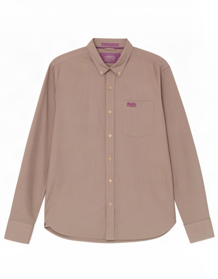 Superdry muška košulja XL siva pamuk na pruge