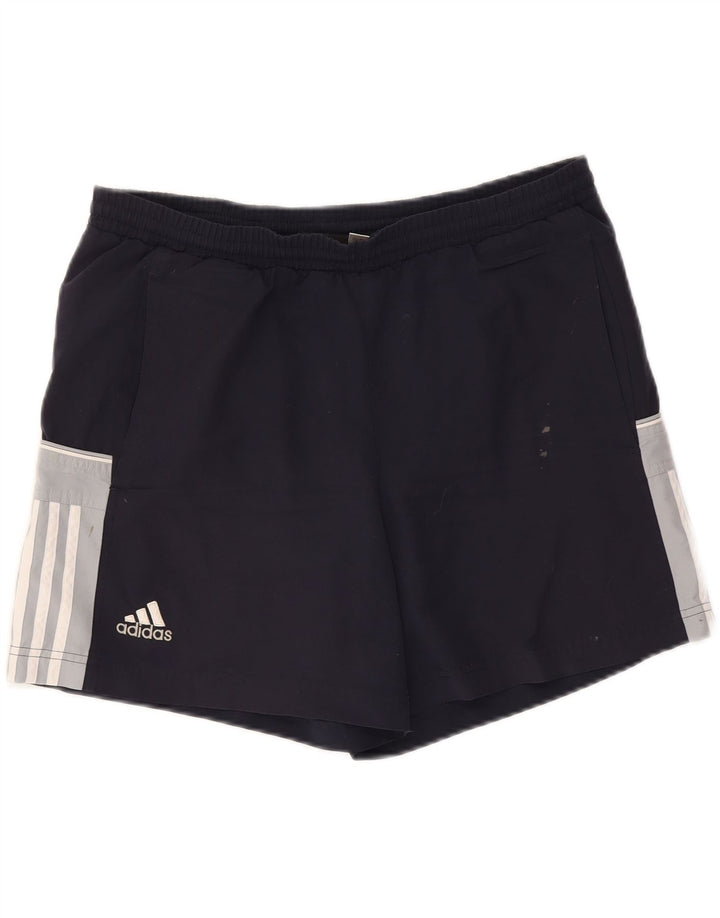 ADIDAS Mens Sport Shorts Medium Navy Blue Polyester Vintage Adidas and Second-Hand Adidas from Messina Hembry 
