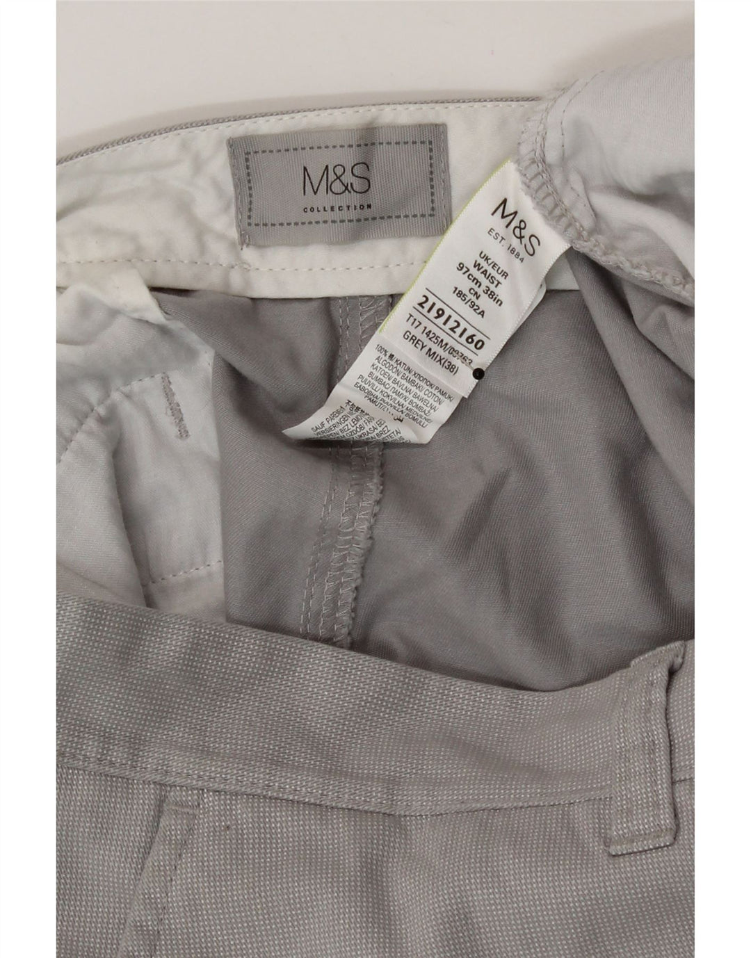 Marks & Spencer muške chino kratke hlače W38 XL sivi pamuk