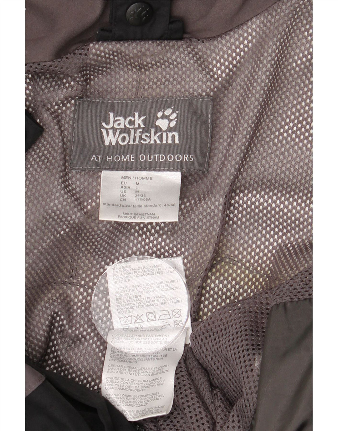 JACK WOLFSKIN Muška kišna jakna s kapuljačom UK 36/38 srednje crna boja