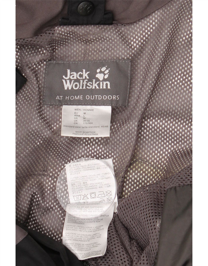 JACK WOLFSKIN Muška kišna jakna s kapuljačom UK 36/38 srednje crna boja