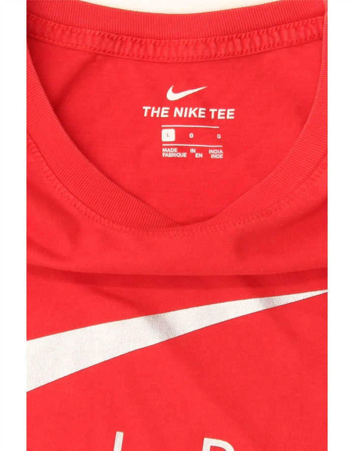 NIKE Mens Graphic T-Shirt Top Large Red Cotton Vintage Nike and Second-Hand Nike from Messina Hembry 