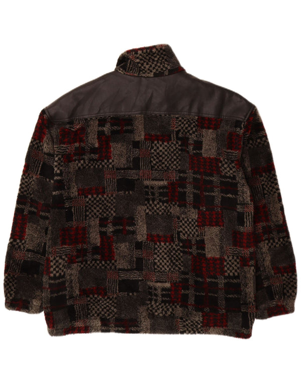 VINTAGE Muška jakna od flisa UK 44 2XL Siva patchwork