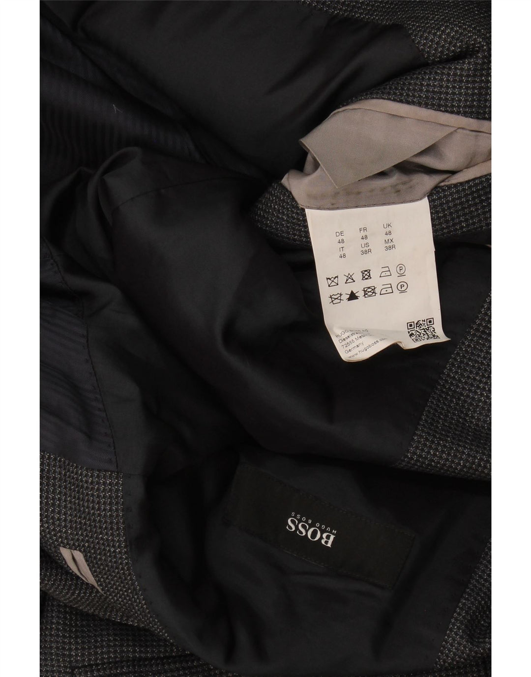 Hugo Boss muška jakna s 2 gumba EU 48 srednje siva vuna