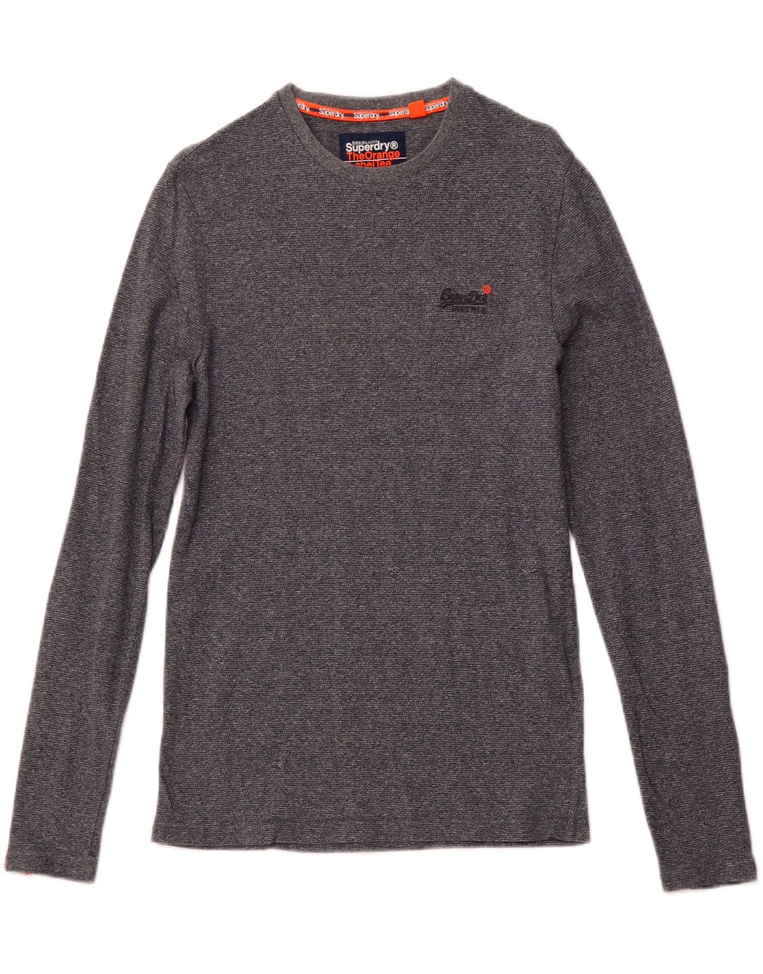 SUPERDRY muška majica s dugim rukavima, mala tamnoplava pamuk s pjegama