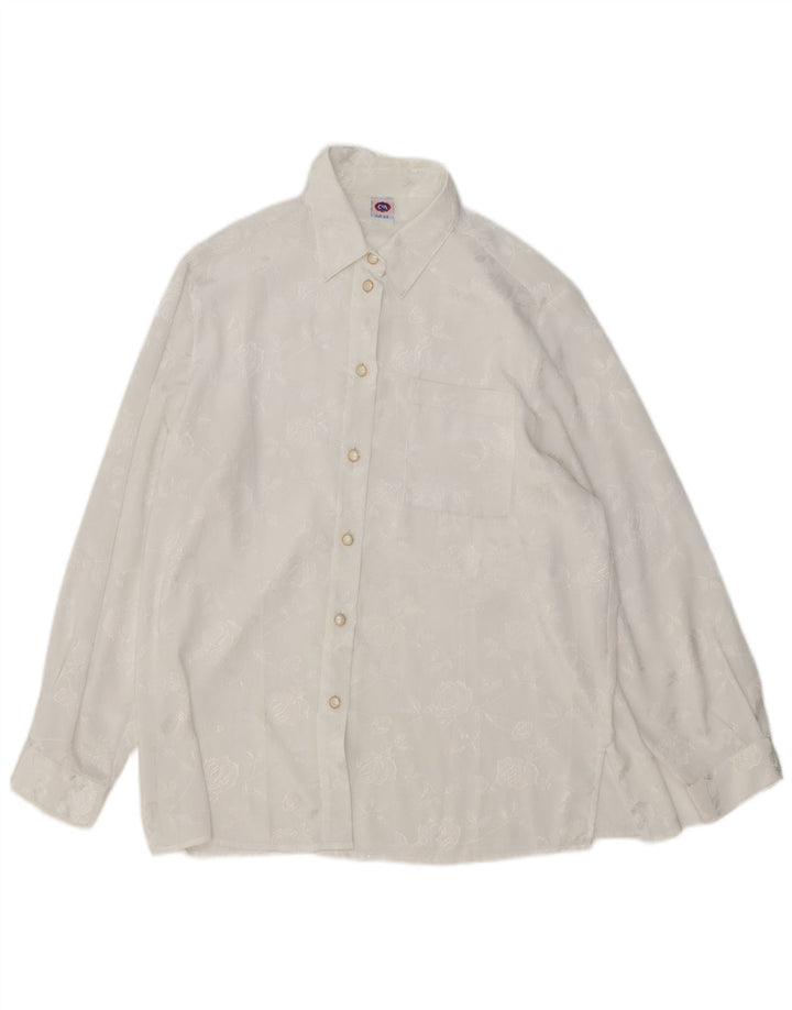 C&A ženska košulja bluza EU 44 XL bijeli cvjetni poliester