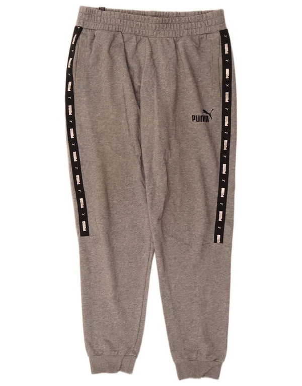 Puma muške grafičke trenirke Hlače Joggers Large Grey Colourblock Sports