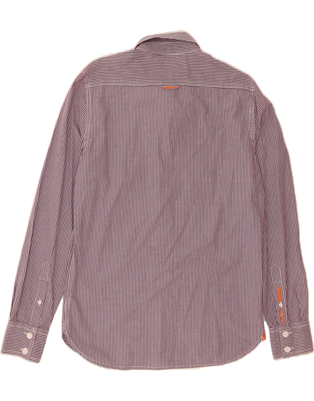 SUPERDRY Mens Shirt Large Purple Gingham Cotton Vintage Superdry and Second-Hand Superdry from Messina Hembry 
