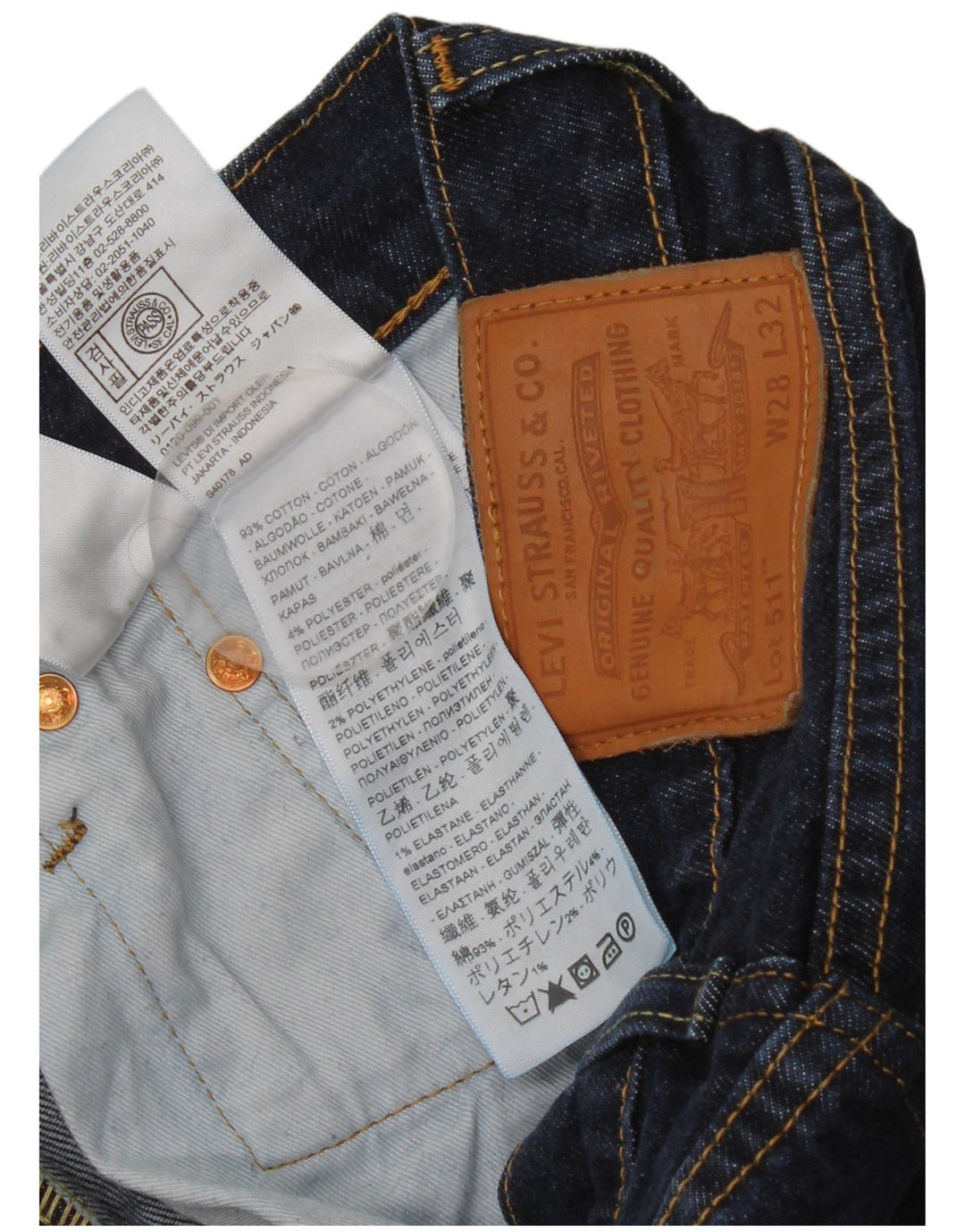 Levi's muške 511 uske traperice W28 L32 plavi pamuk