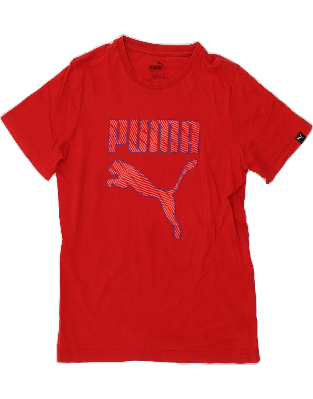 PUMA Boys Graphic T-Shirt Top 11-12 Years Red Vintage Puma and Second-Hand Puma from Messina Hembry 