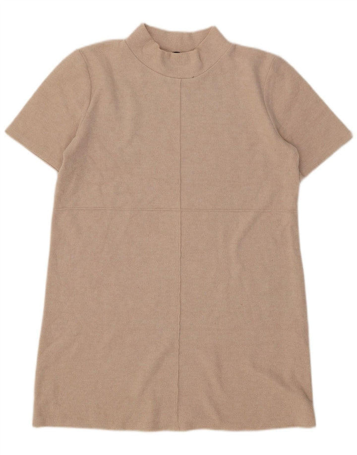 Zara ženska duga haljina UK 16 Large Beige Cotton