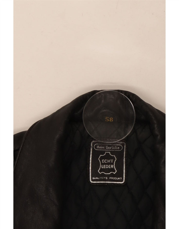 HEIN GERICKE muška kožna biciklistička jakna UK 38 srednje crna koža