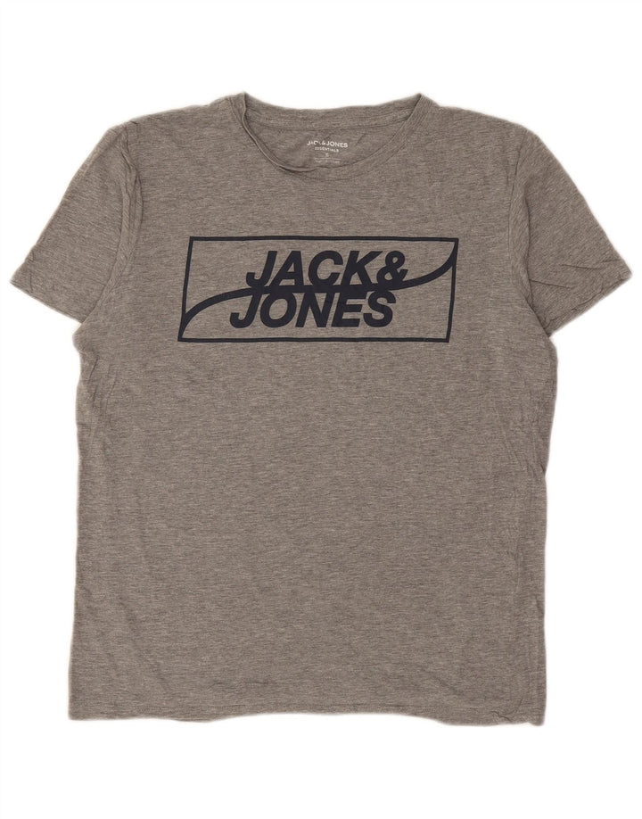 Jack & Jones muška majica kratkih rukava s grafičkim motivima, mali sivi pamuk