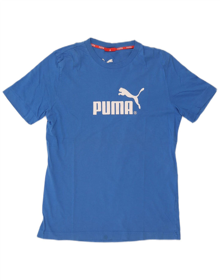 Puma muška majica s grafičkim motivima srednje plava
