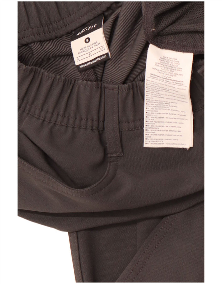 NIKE muške Dri Fit ravne ležerne hlače male W27 L31 sivi poliester