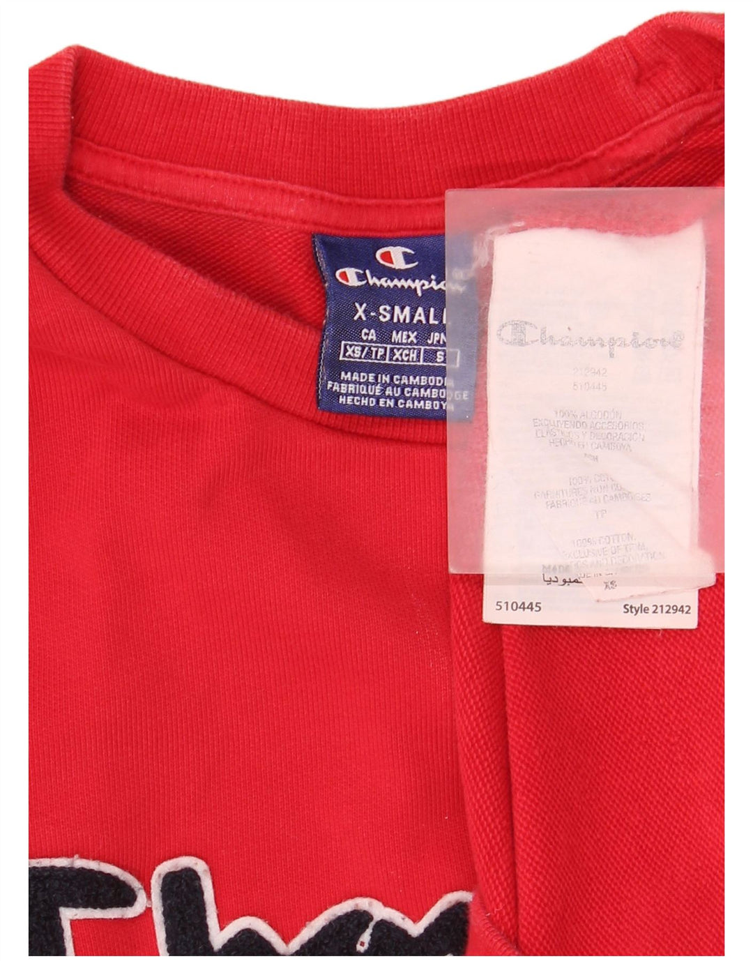 Champion Ženska prekomjerna trenirka s grafičkim motivima UK 6 XS, crveni pamuk